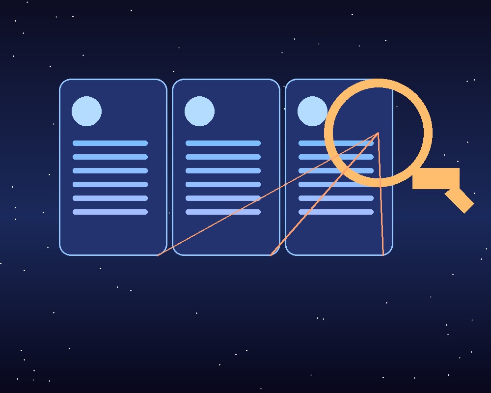 Revisión de perfiles en una interfaz visual